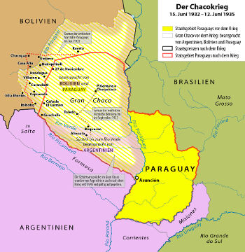Karte Chaco Krieg